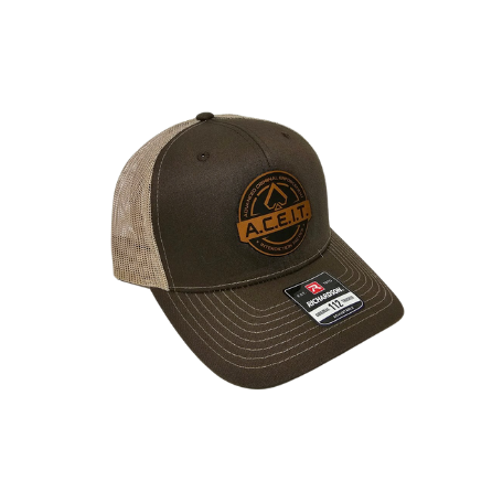 ACE IT Patched Hat Tan and Brown