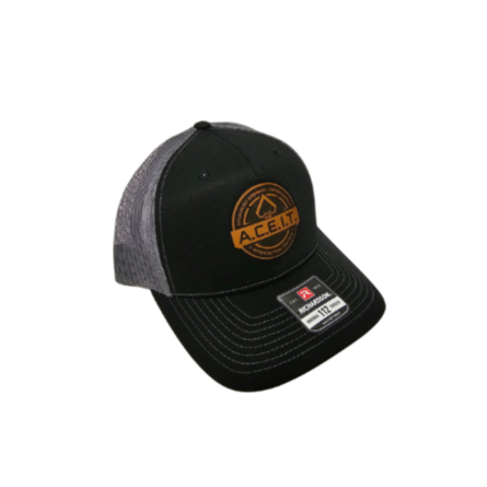 ACE IT Patched Hat Black and Grey